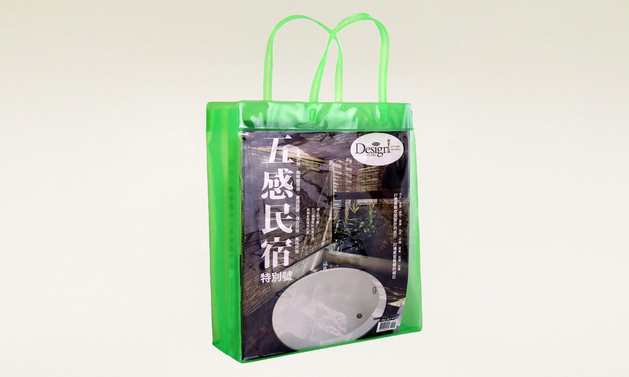 PVC立體手提袋<br />
提書袋、禮品袋<br />
環保購物袋<br />
(ND-108)